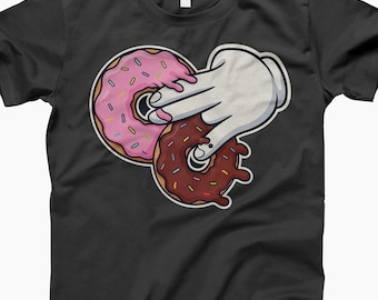 Pink Stink Donuts, Donut Lover Tee, Funny Donut Shirt, Humor Graphic Tee, Donut Addict Tee, Dessert Lover Top, Foodie Shirt Fun, Sarcastic