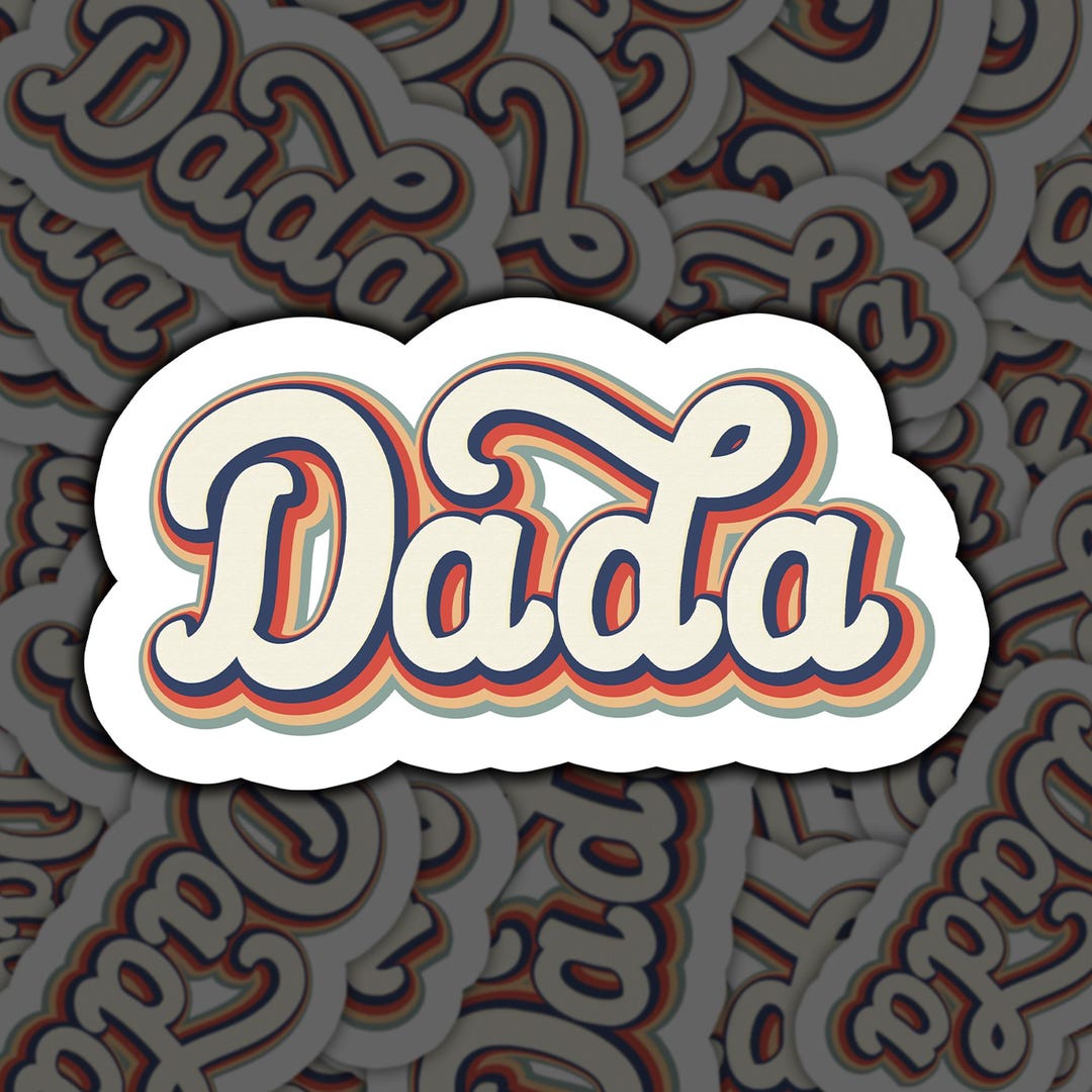 Dada Retro Sticker, Vintage Dad Style Decal - Etsy