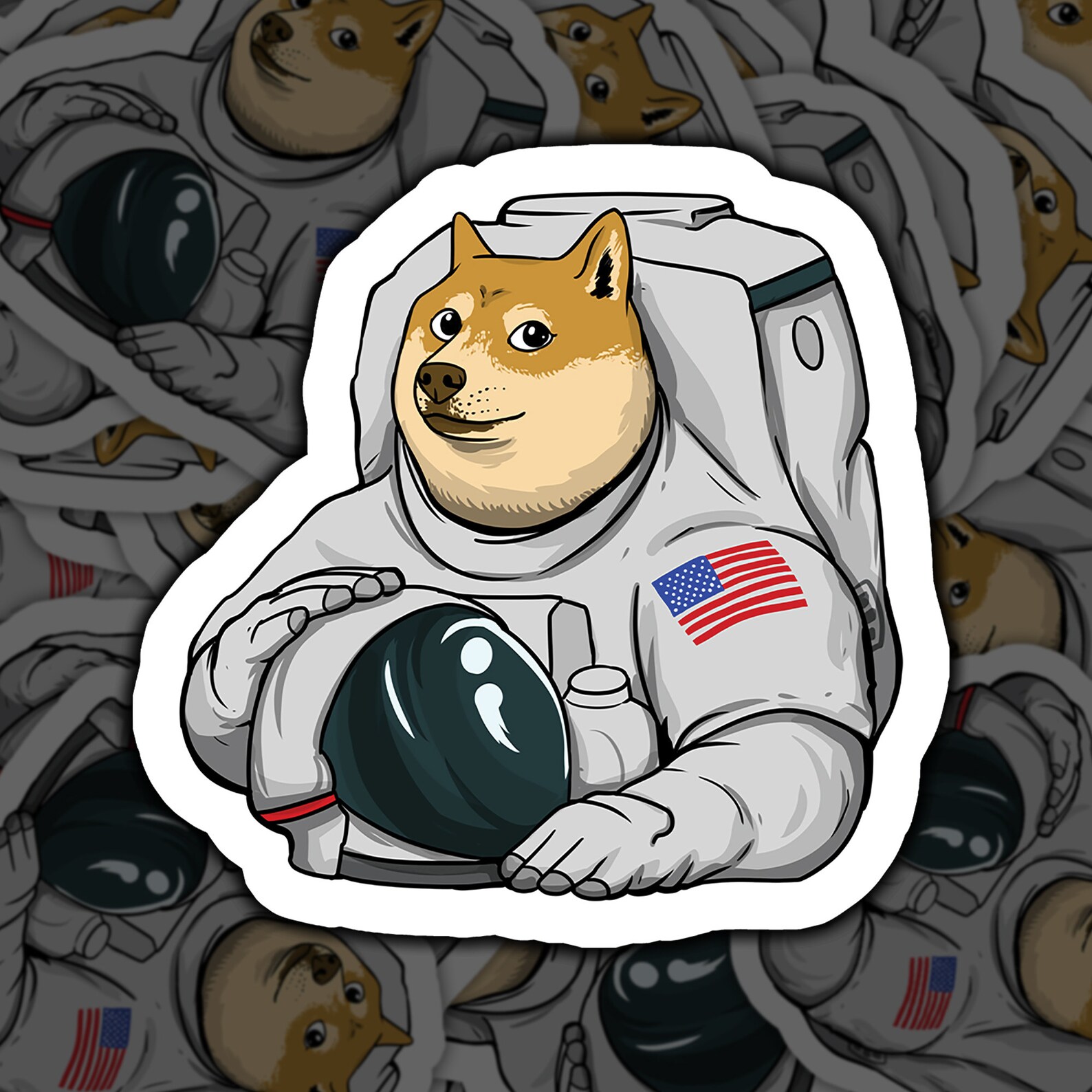 Dogecoin Sticker, Dogecoin, Doge, Coin Sticker, Doge, Crypto, Currency ...