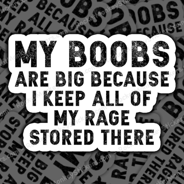 My Boobs Are Big, Sticker, Funny Sticker, Body Positivity, Bold Statement, Self Love, Humor Decal, Playful Sticker, Cheeky Quote