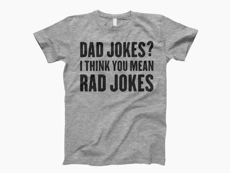 Dad jokes tee, dad joke, funny dad shirt, dad jokes, gift for dad, fathers day gift, dad shirt, dad jokes shirt, father's day gift Heather Gray