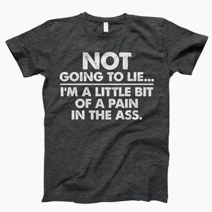 Not Going To Lie, I’m A Little Bit Of A Pain, In The Ass Shirt, Pain In The Ass Tee, Funny Saying Shirt, Sarcastic Quote Tee, Mood Shirt Dark Heather