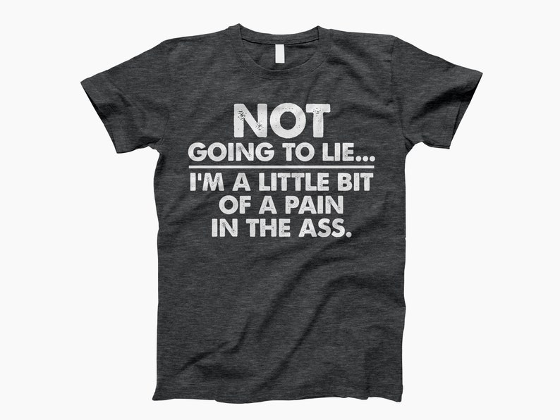 Not Going To Lie, I’m A Little Bit Of A Pain, In The Ass Shirt, Pain In The Ass Tee, Funny Saying Shirt, Sarcastic Quote Tee, Mood Shirt Dark Heather
