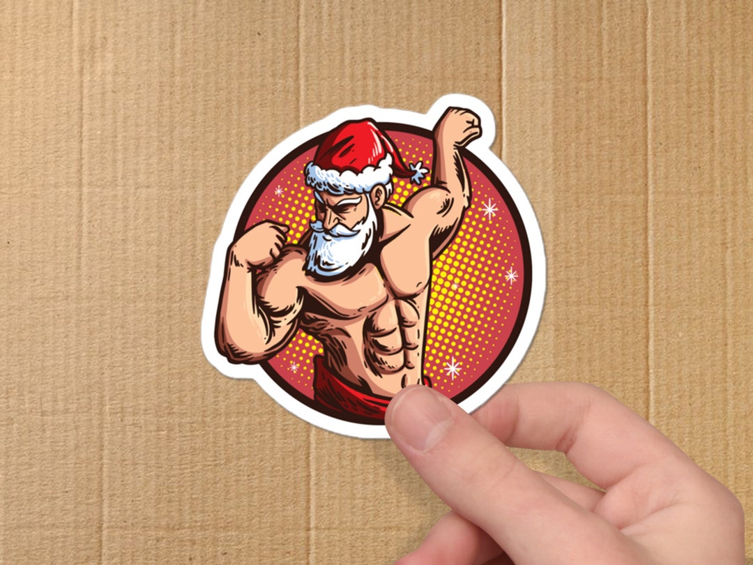 Buff Santa, Workout Santa, Soldiers, Sticker, Stickers - Etsy