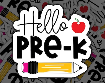 Hola Preescolar, Pegatina Preescolar, Vuelta al Cole, Vida Preescolar, Pegatina Escolar, Pegatina para Profesor/a, Pegatina Bonita, Regalo Preescolar