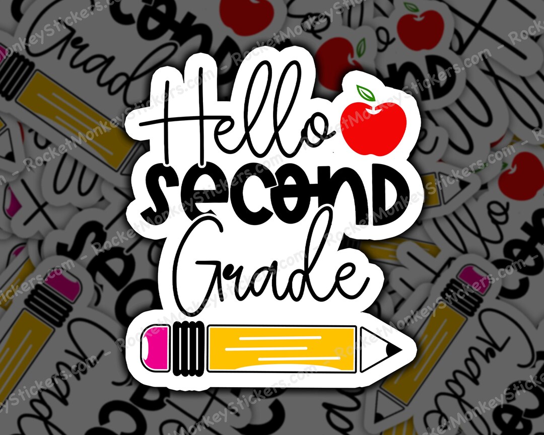 Second Grade, Sticker, Stickers - Etsy
