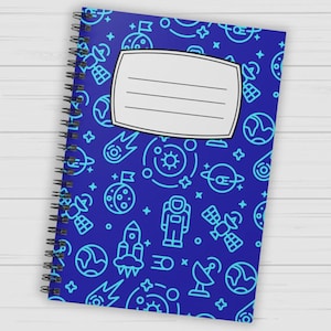 Space Lover, Rocket Writing, Space Travel, Notebook Space, Outer Space Book, Starry Journal, Space Composition, Writing Journal, Astronomy