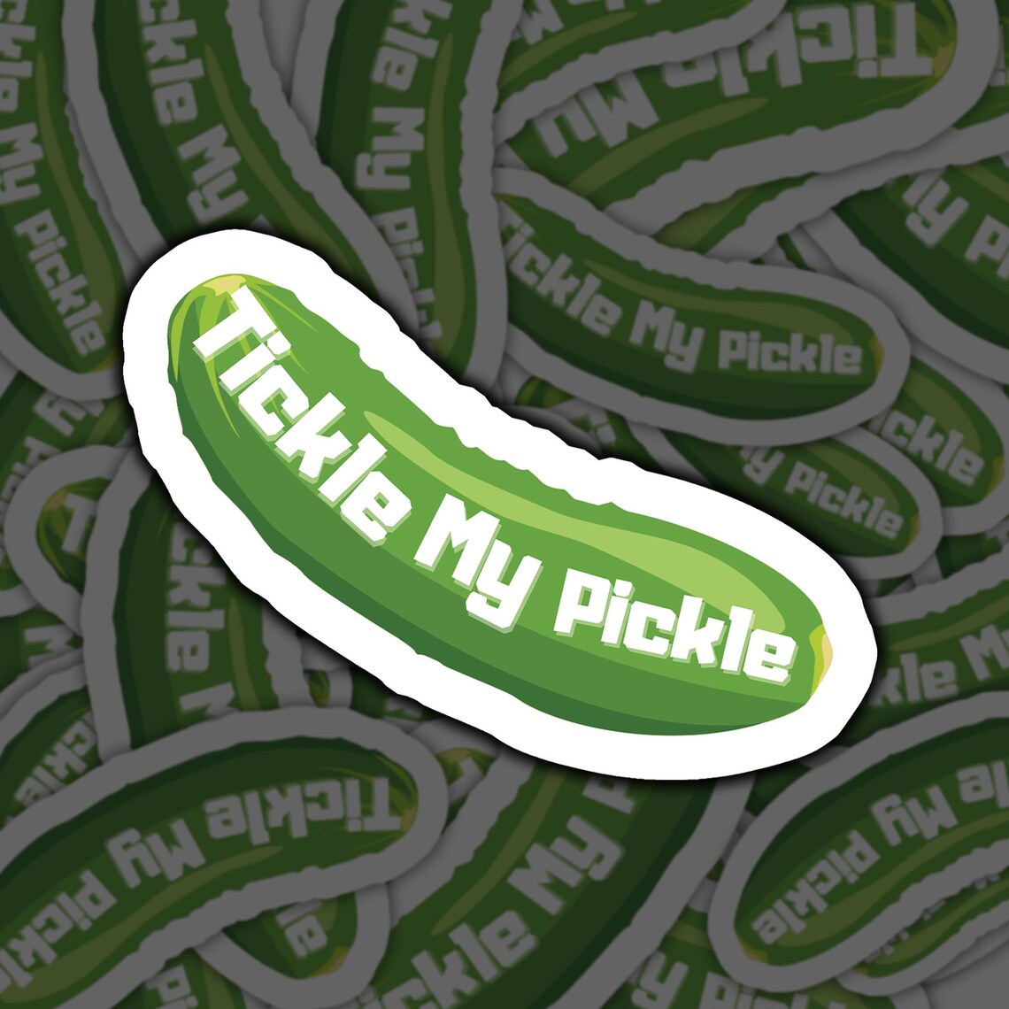 Tickle My Pickle, Sticker, Tickle My Pickle, Funny Sticker, Humorous ...