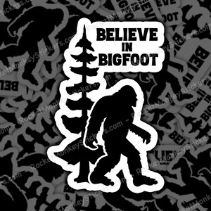Believe In Bigfoot Sticker, Laptop Sticker, Bigfoot Sticker, Sasquatch Sticker, Bigfoot Sticker Set, Bigfoot Decal, Sasquatch Decal, Bigfoot