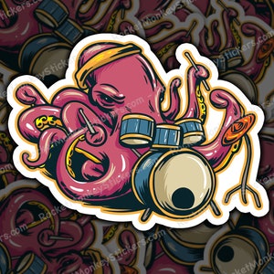 Octopus Dummer Sticker, Octopus Sticker, Funny Sticker, Ocean Animal, Sea Creature, Marine Life, Quirky Sticker, Cute Octopus, Underwater