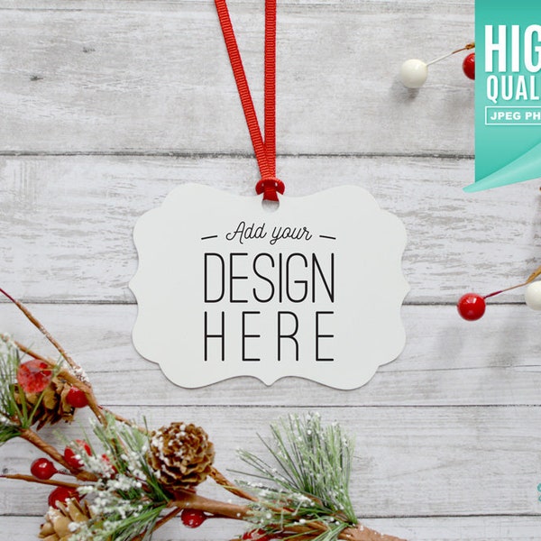 Benelux Aluminium Christmas Ornament Mockup | Hochwertiger digitaler download