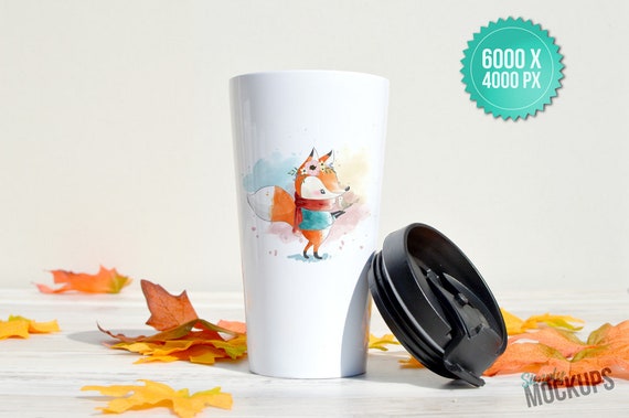 16oz Travel Coffee Mug Fall Mockup Digital File 