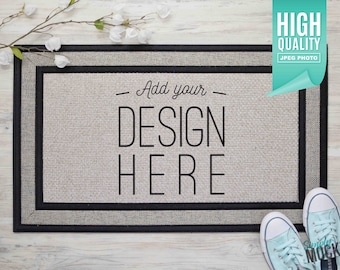 Mockup zerbino a sublimazione semplice con scarpe verde acqua / File digitale