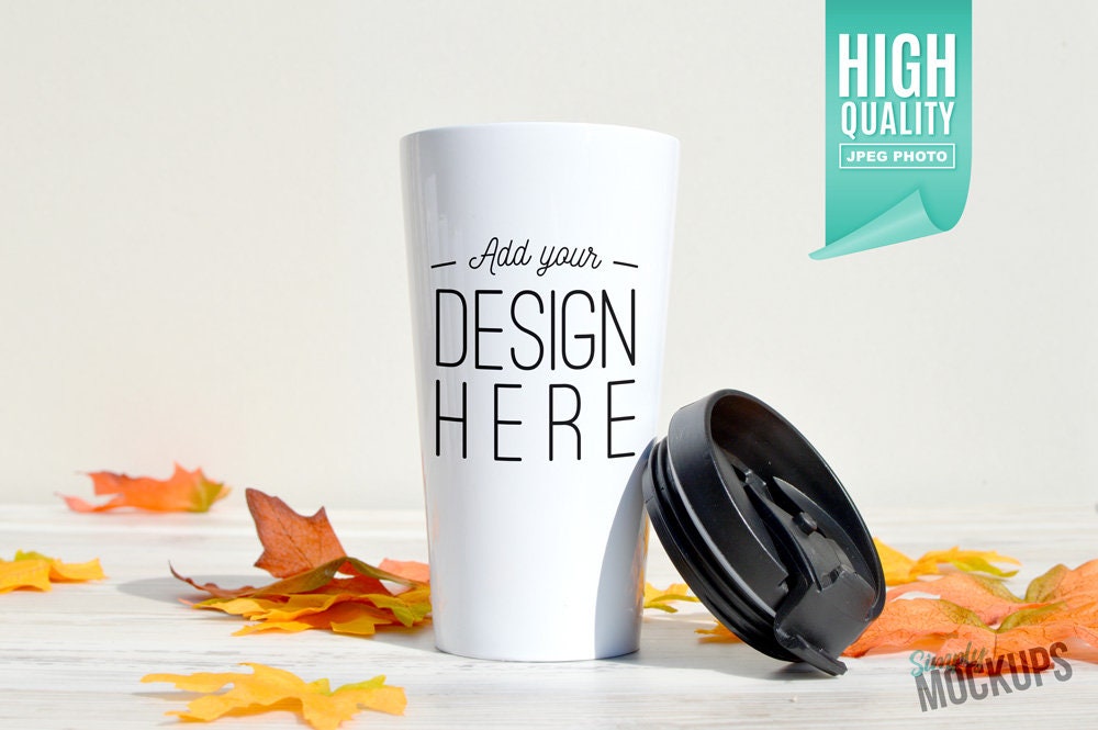 Download 16oz Travel Coffee Mug Fall Mockup / Digital File | Etsy