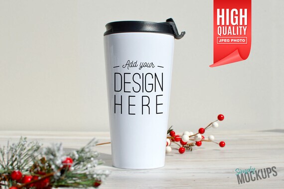 16oz Travel Coffee Mug Christmas Mockup | Digital File - Etsy
