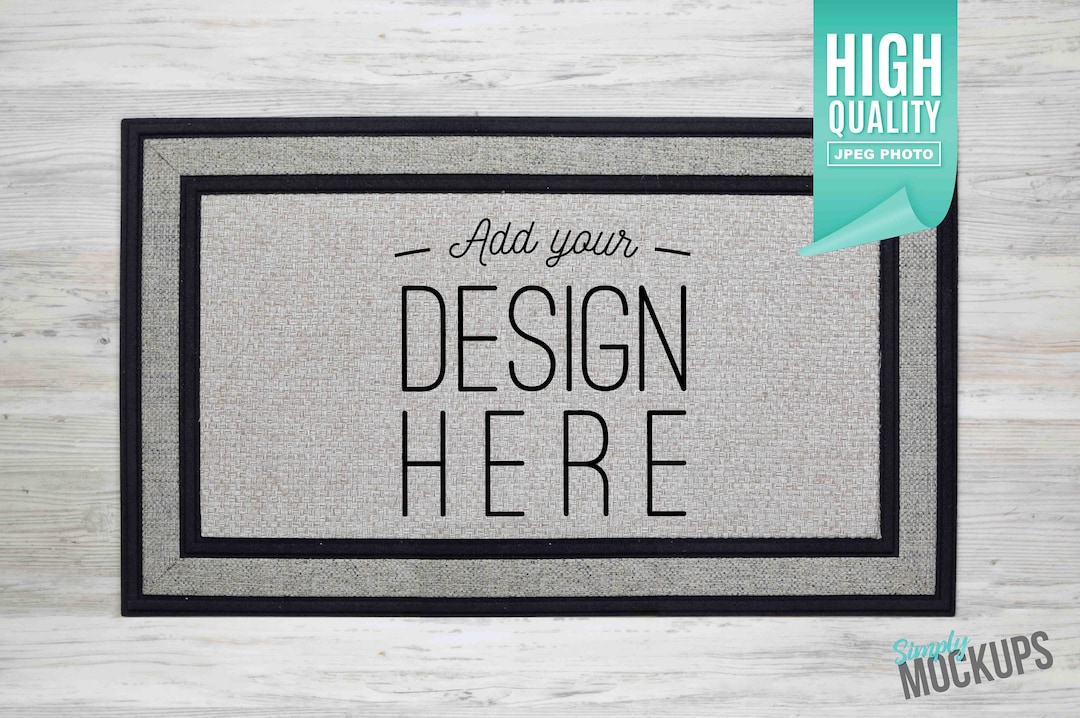 Simple Sublimation Doormat Mockup With No Props Digital File Etsy