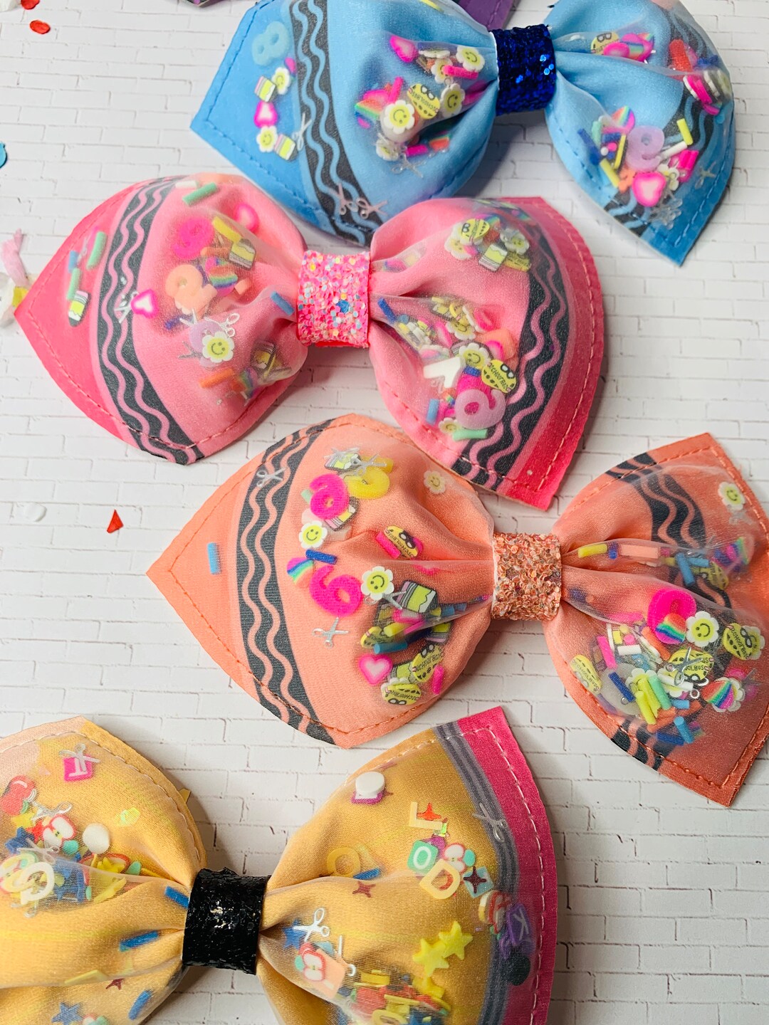 Crayon Shaker Hair Bow Pencil Shaker Hair Bow Bows for Back Etsy