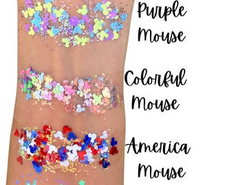 Mouse Hair Glitter Gel for Toddlers and girls, American mouse face glitter gel, colorful  hair gel.