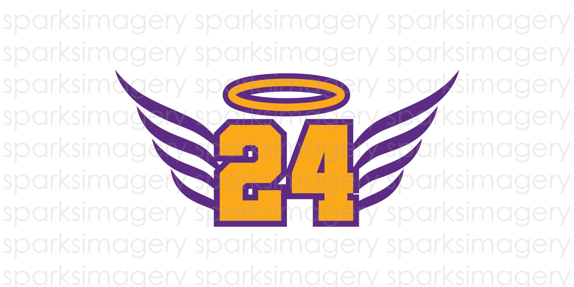 Kobe Bryant SVG 24 Legend Rest In Peace Memorial Angel Wings | Etsy