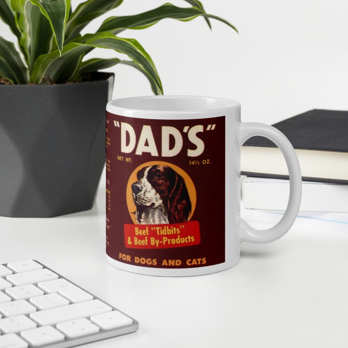 Vintage Print Dad's Dog Food Label Spaniel Dog Lover Dad Etsy