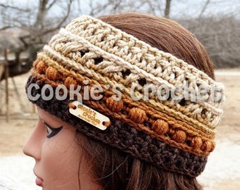 Crochet PATTERN: PS I Love You Ear Warmer Headband Crochet Headwrap PDF pattern