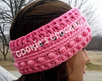 Crochet PATTERN: PS I Love You Ear Warmer Headband Crochet Headwrap PDF pattern