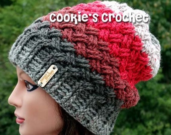 Crochet PATTERN: Celtic Highlands Slouch Hat PDF pattern