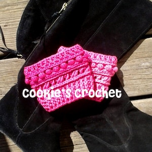 Crochet PATTERN: PS I Love You Boot Cuffs PDF pattern