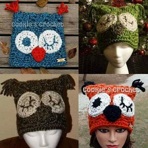 Crochet PATTERN: Ima Hoot Chunky Owl Hat PDF pattern