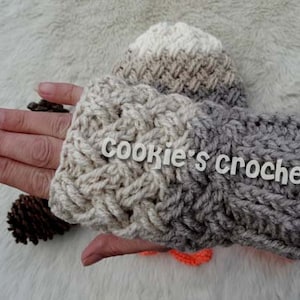 Crochet PATTERN: Celtic Highland Texting Fingerless Gloves PDF pattern