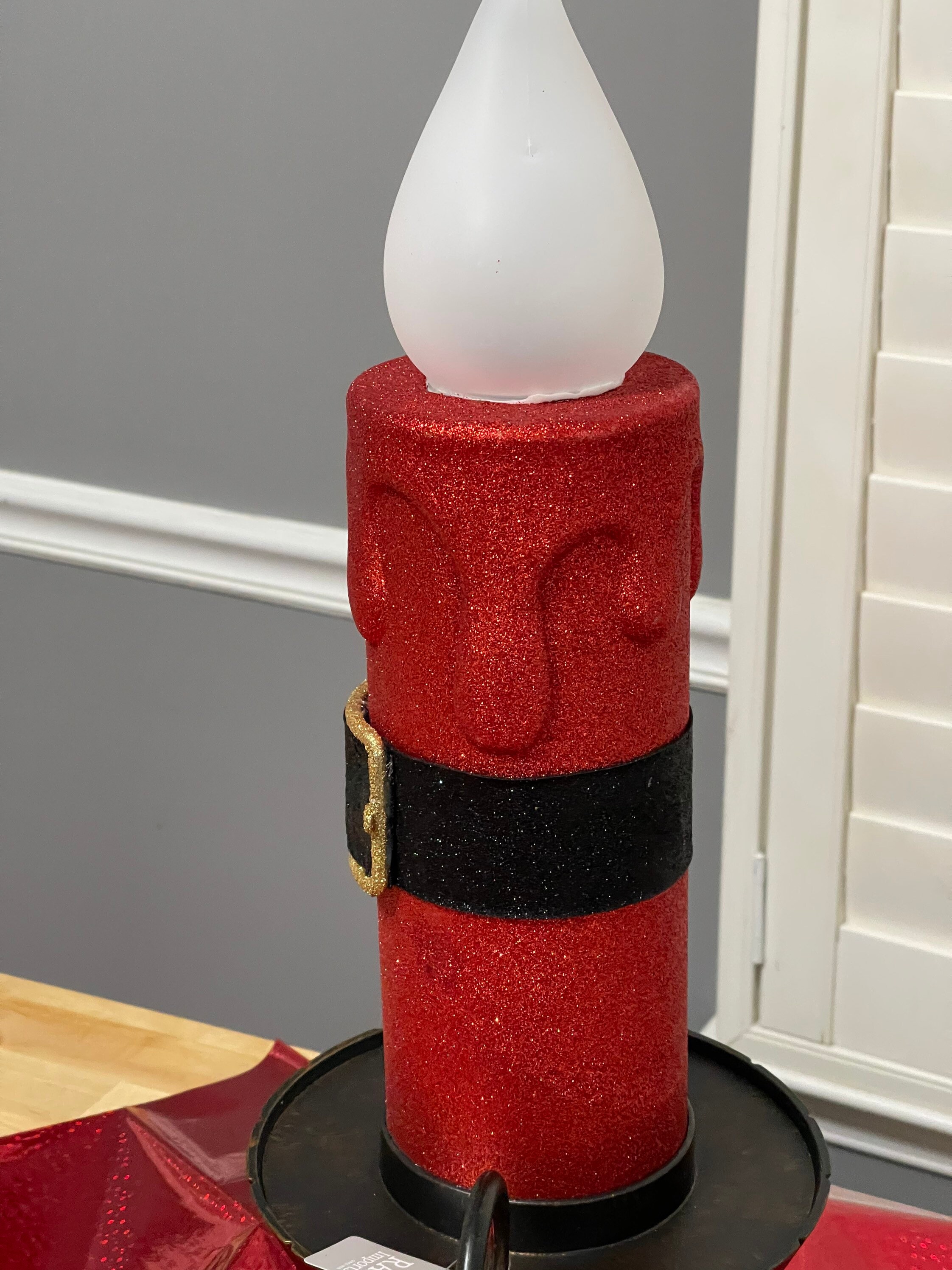 Illuminated Candle Large Christmas Candle Holiday Etsy