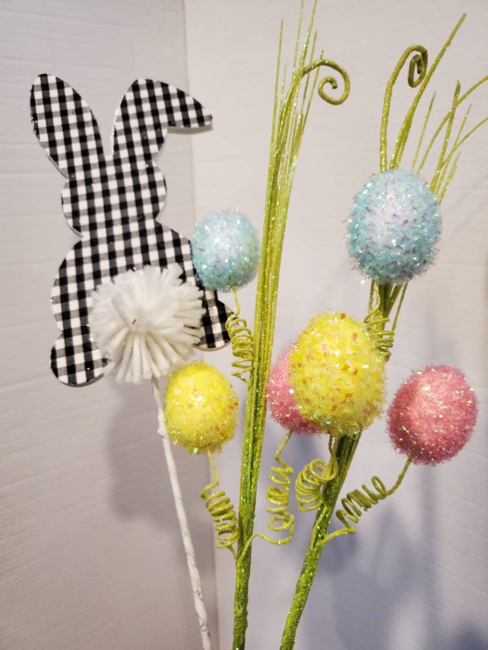 Set of Easter picks set of four picks for Easter wreath Etsy