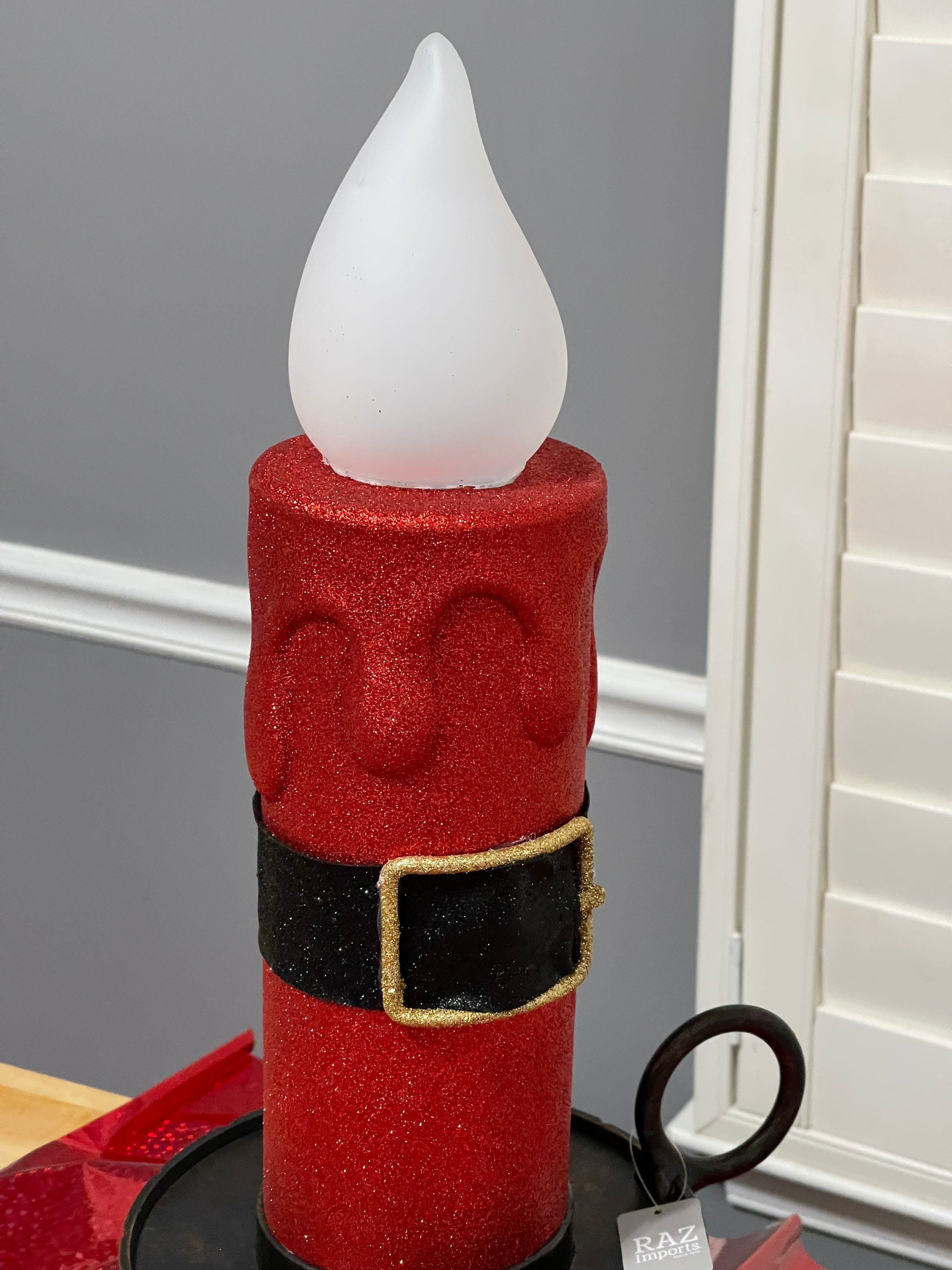 Illuminated Candle Large Christmas Candle Holiday Etsy