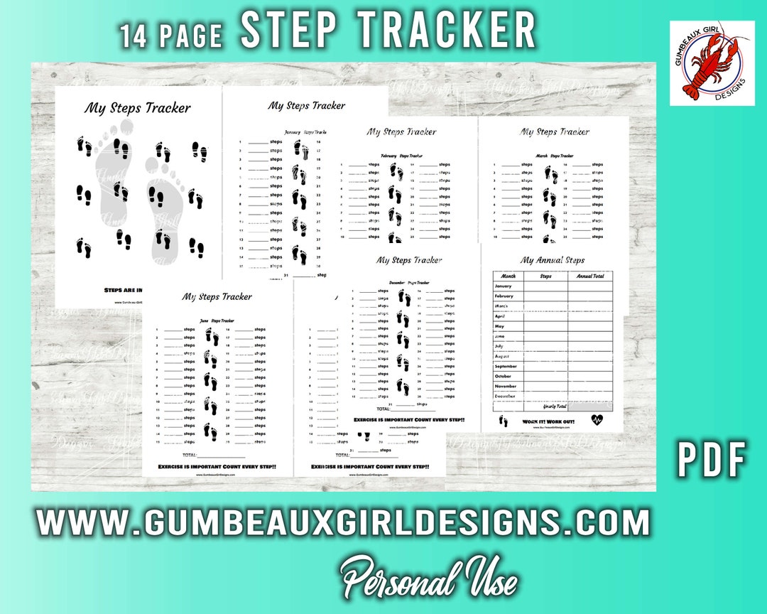 Step Tracker Printable Step Tracker Journal Step Tracker - Etsy