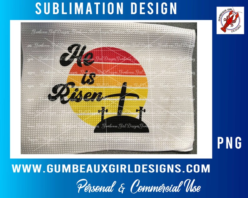 He is Risen KJV Cross Easter Jesus PNG Clip Art Digital Design Etsy