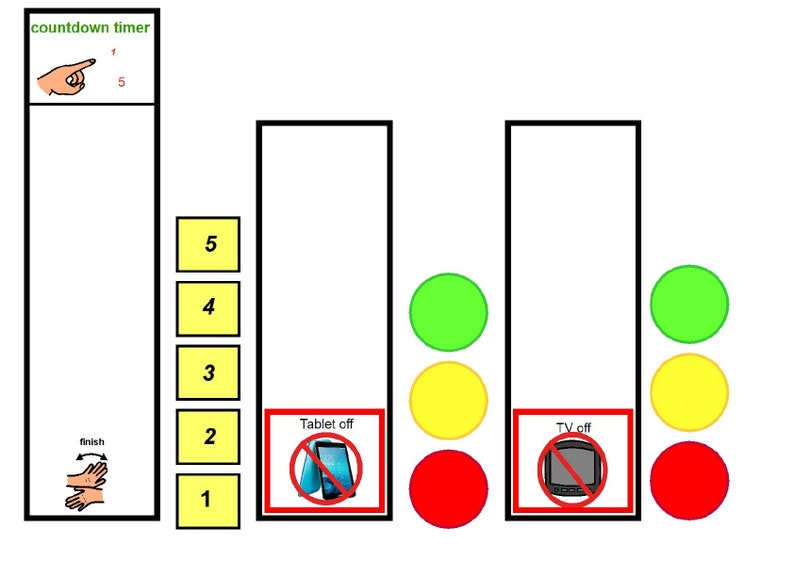 Printable Pdf Countdown Timers Autism (Instant Download) Etsy