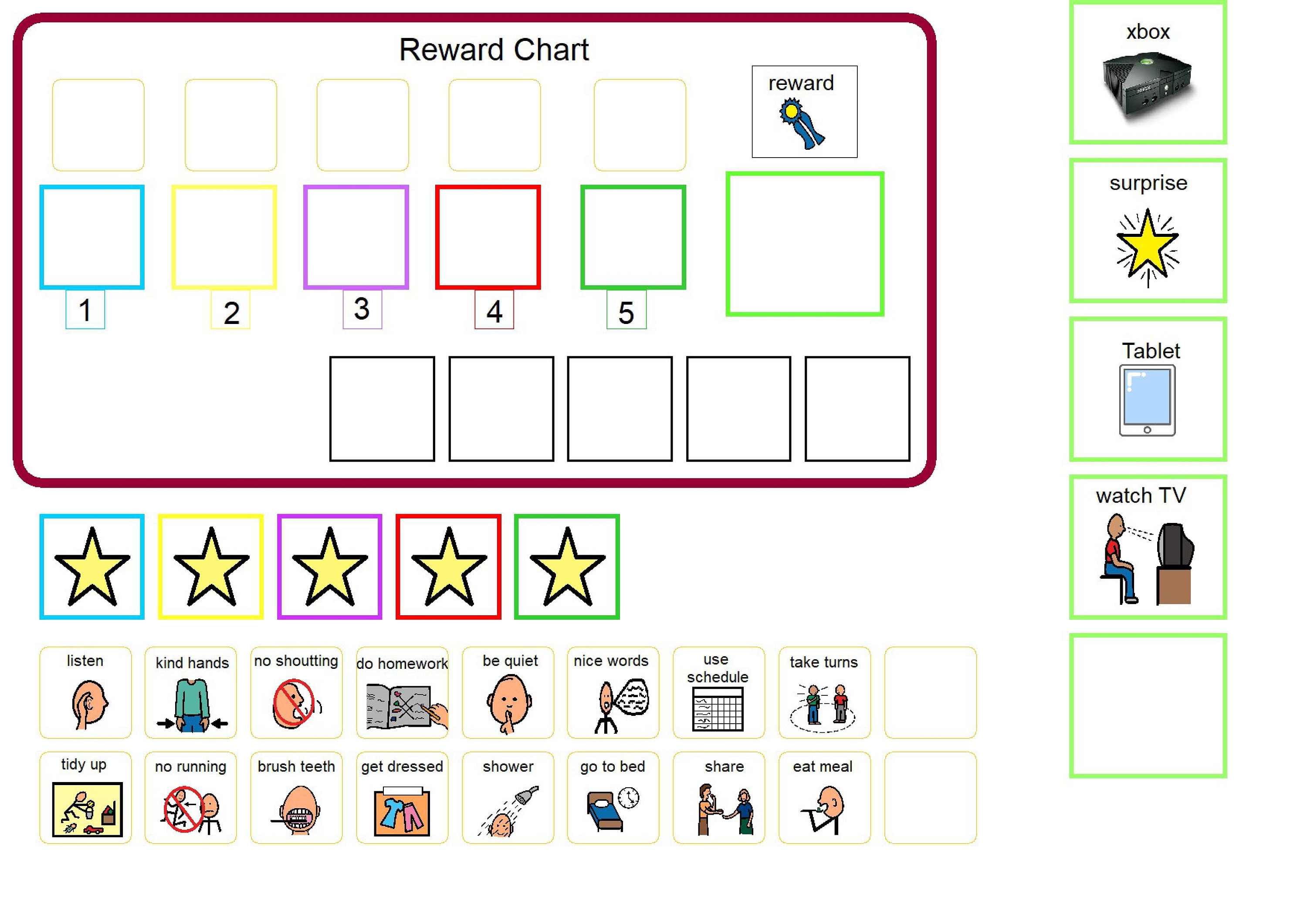 Free Printable Behavior Charts For Autism