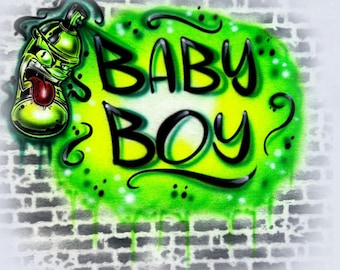 Airbrush T Shirt Graffiti Can Bricks Name Design
