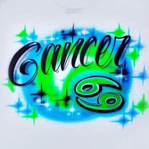 Personalized Airbrushed Zodiac Crop Top, Tank Top, Wife Beater Design