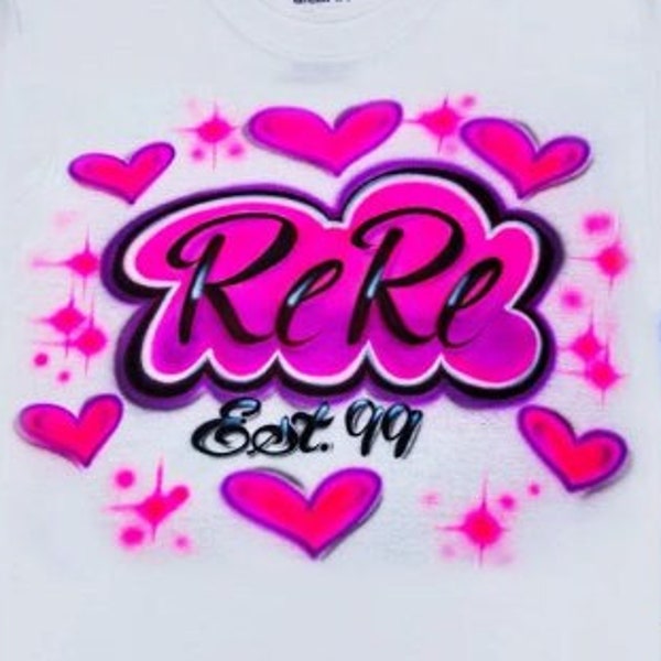 Airbrush T Shirt Print Name Design