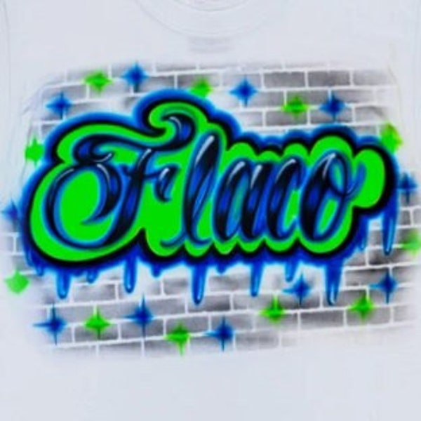 Airbrush T Shirt Graffiti 80s 90s Name Design