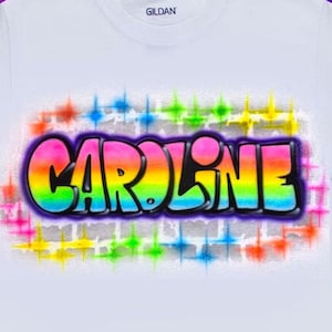 Airbrush T Shirt Graffiti 80s 90s Name Design