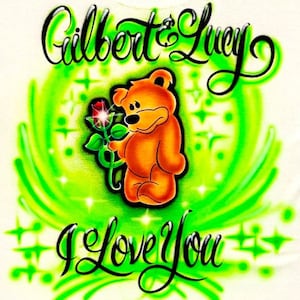 Airbrush T-Shirt Bär Rosendesign
