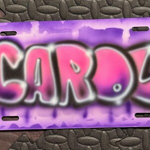 Personalisiertes Airbrush Nummernschild - Handgefertigte Auto Kunst - Individuell geairbrushtes Nummernschild - Handgemaltes Auto Kunstwerk Bild 8