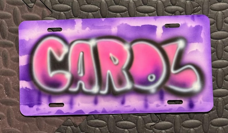 Personalisiertes Airbrush Nummernschild - Handgefertigte Auto Kunst - Individuell geairbrushtes Nummernschild - Handgemaltes Auto Kunstwerk Bild 8