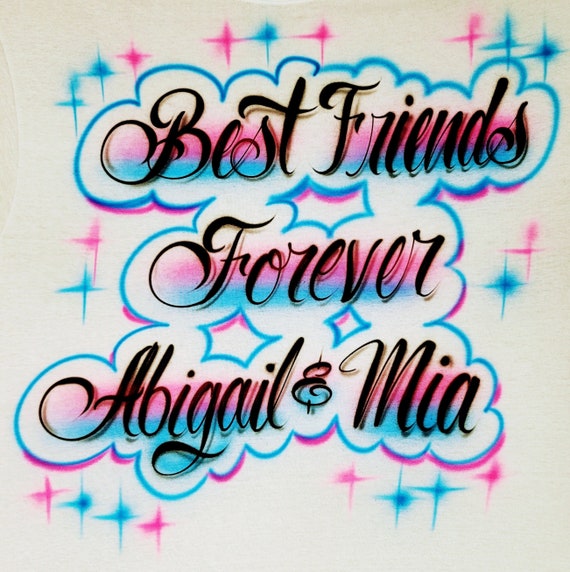 Airbrush Best Friends Forever T Shirt 