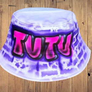 Aangepaste airbrush-hoed - Gepersonaliseerde hoofddeksels voor unieke stijl - Airbrush-hoed - Gepersonaliseerde emmerhoed - Airbrush-hoed