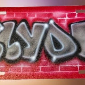 Personalisiertes Airbrush Nummernschild - Handgefertigte Auto Kunst - Individuell geairbrushtes Nummernschild - Handgemaltes Auto Kunstwerk Bild 6