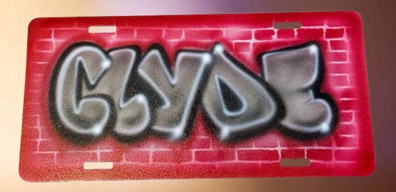 Personalisiertes Airbrush Nummernschild - Handgefertigte Auto Kunst - Individuell geairbrushtes Nummernschild - Handgemaltes Auto Kunstwerk Bild 6