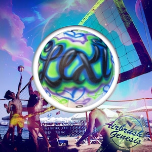 Custom Airbrushed Volleyball | Handpainted Display Ball for Sports Enthusiasts | Volleyball Decor | Memorabilia Volleyball